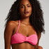 Bandeau bikinitop Crinkle, Roze