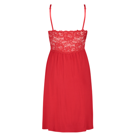 Slipdress Nora Lace, Rood