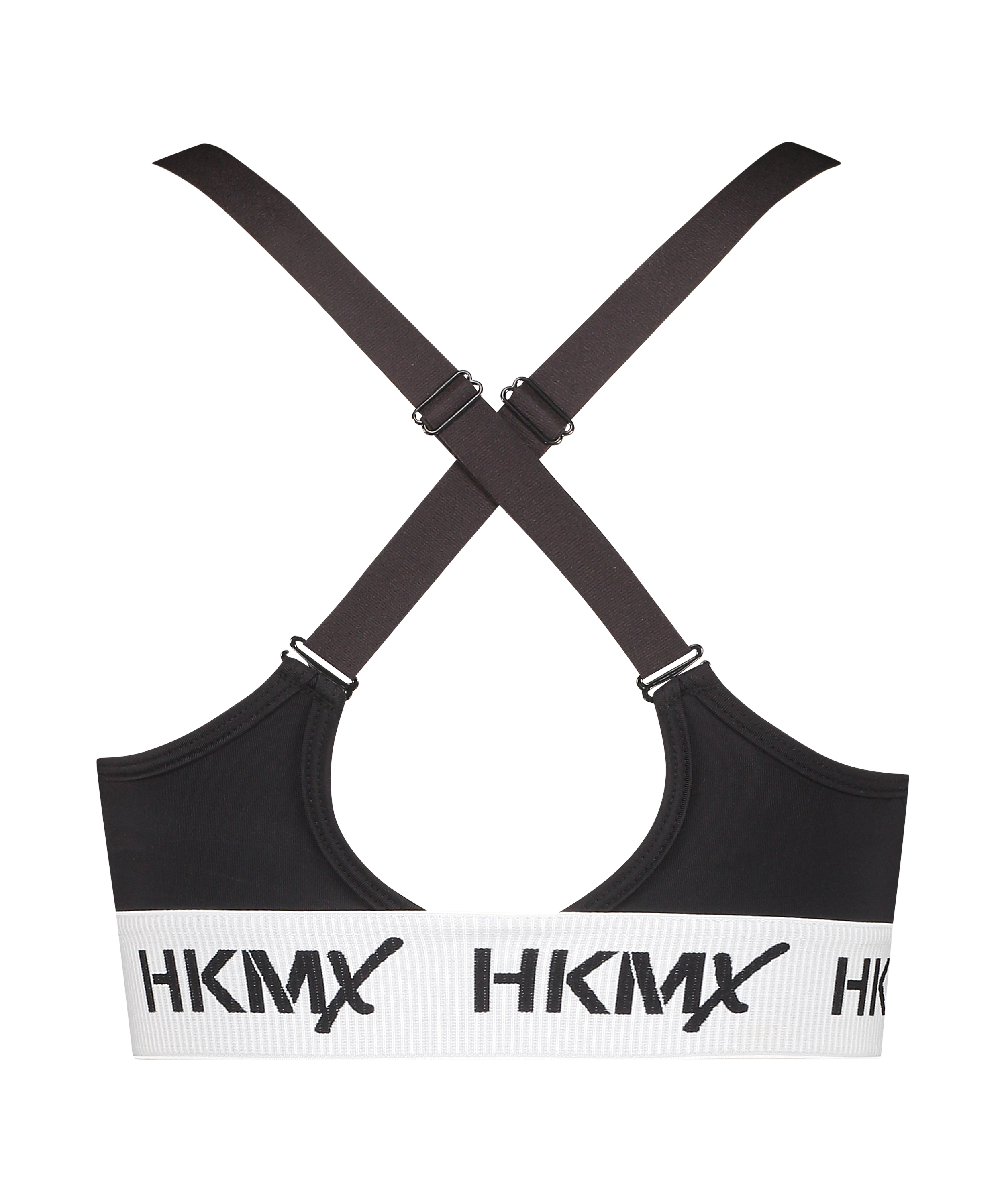HKMX sport bh The Crop Logo Level 1, Zwart, main