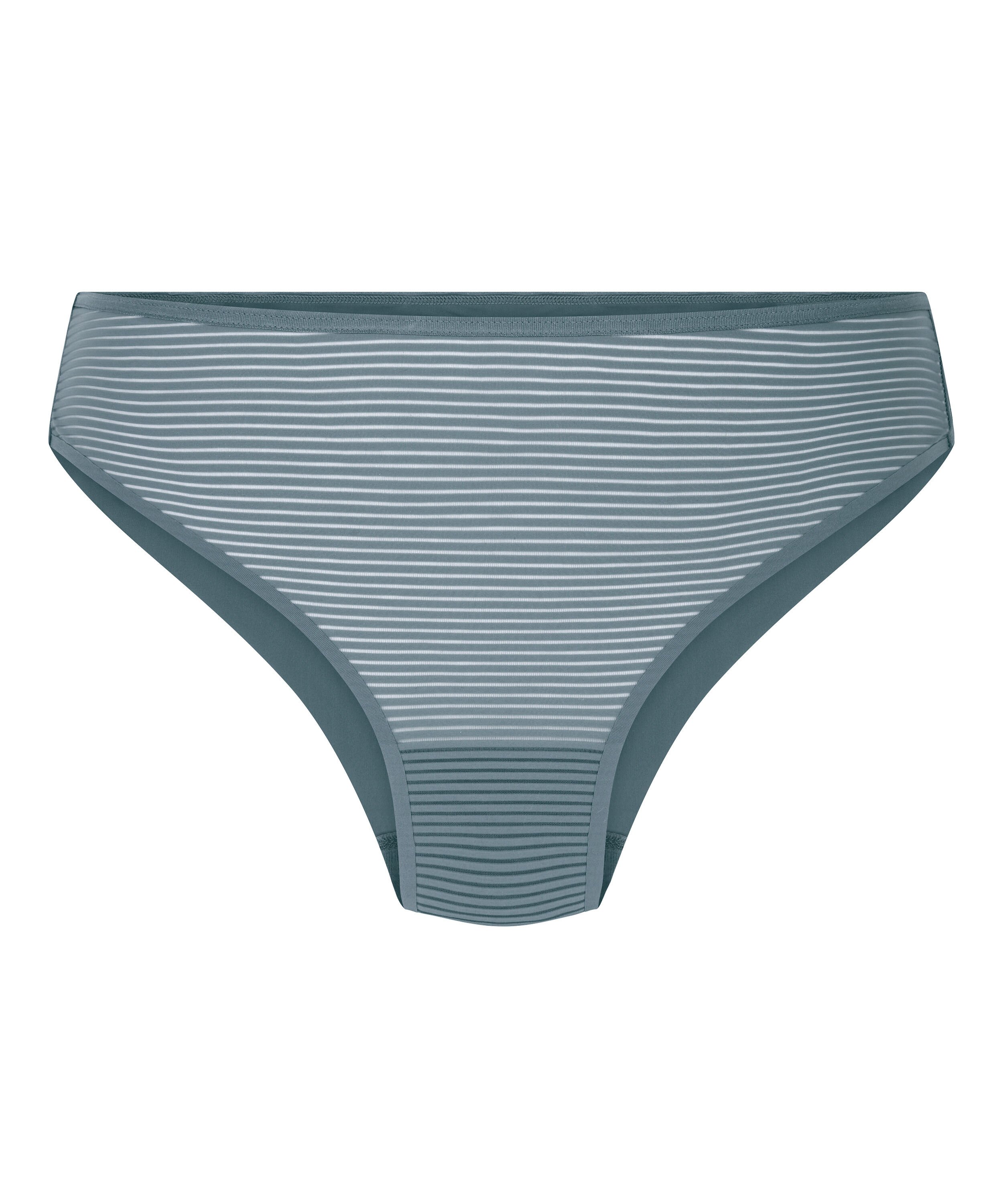 Slip br&eacute;silien invisible Stripe mesh, Bleu