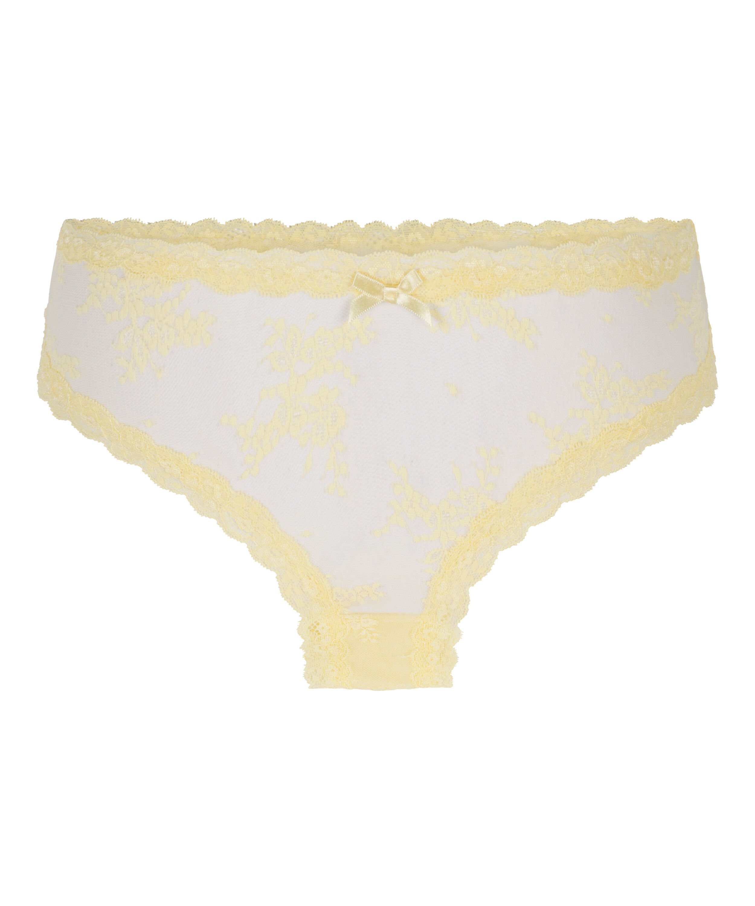 Slip br&eacute;silien V-shape mesh, Jaune