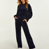 Joggingbroek Velours, Blauw
