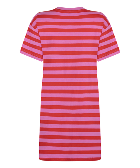 Chemise de nuit col rond, Rose