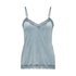 Cami top Velours Lace, Blauw