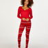 Legging Velours, Rood