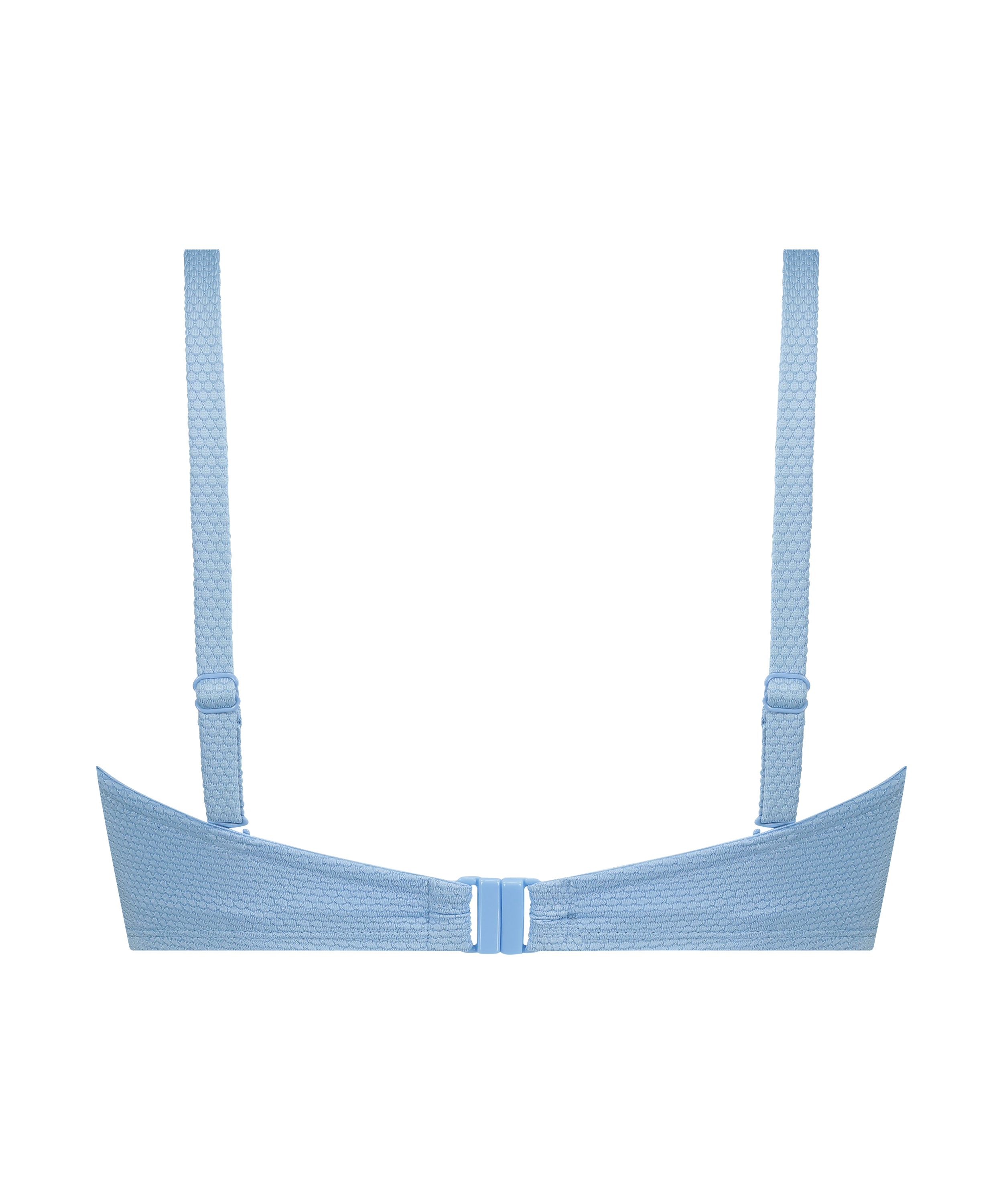 Voorgevormde push-up beugel bikinitop Scallop Cup A - E, Blauw, main