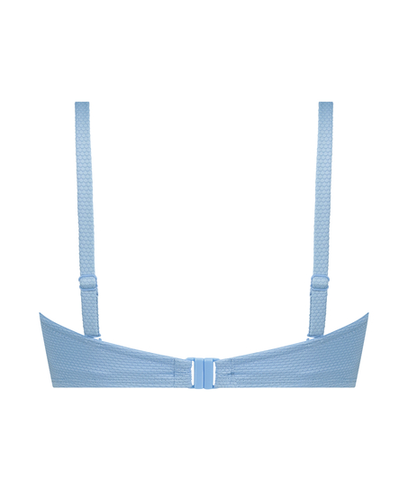 Voorgevormde push-up beugel bikinitop Scallop Cup A - E, Blauw