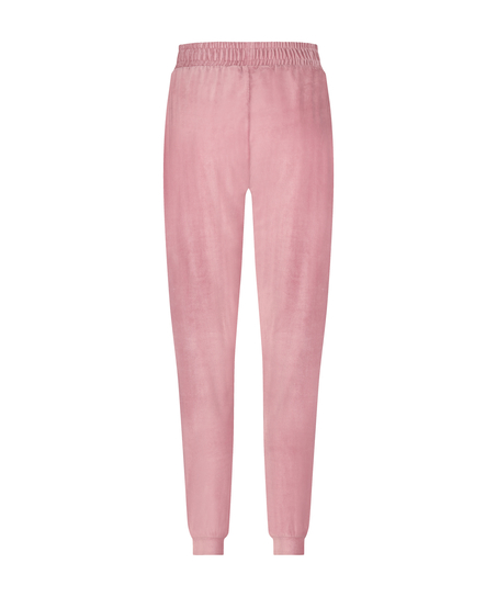 Joggingbroek Velours Rib, Roze