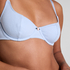 Soutien-gorge &agrave; armatures non-rembourr&eacute; Pointelle, Bleu