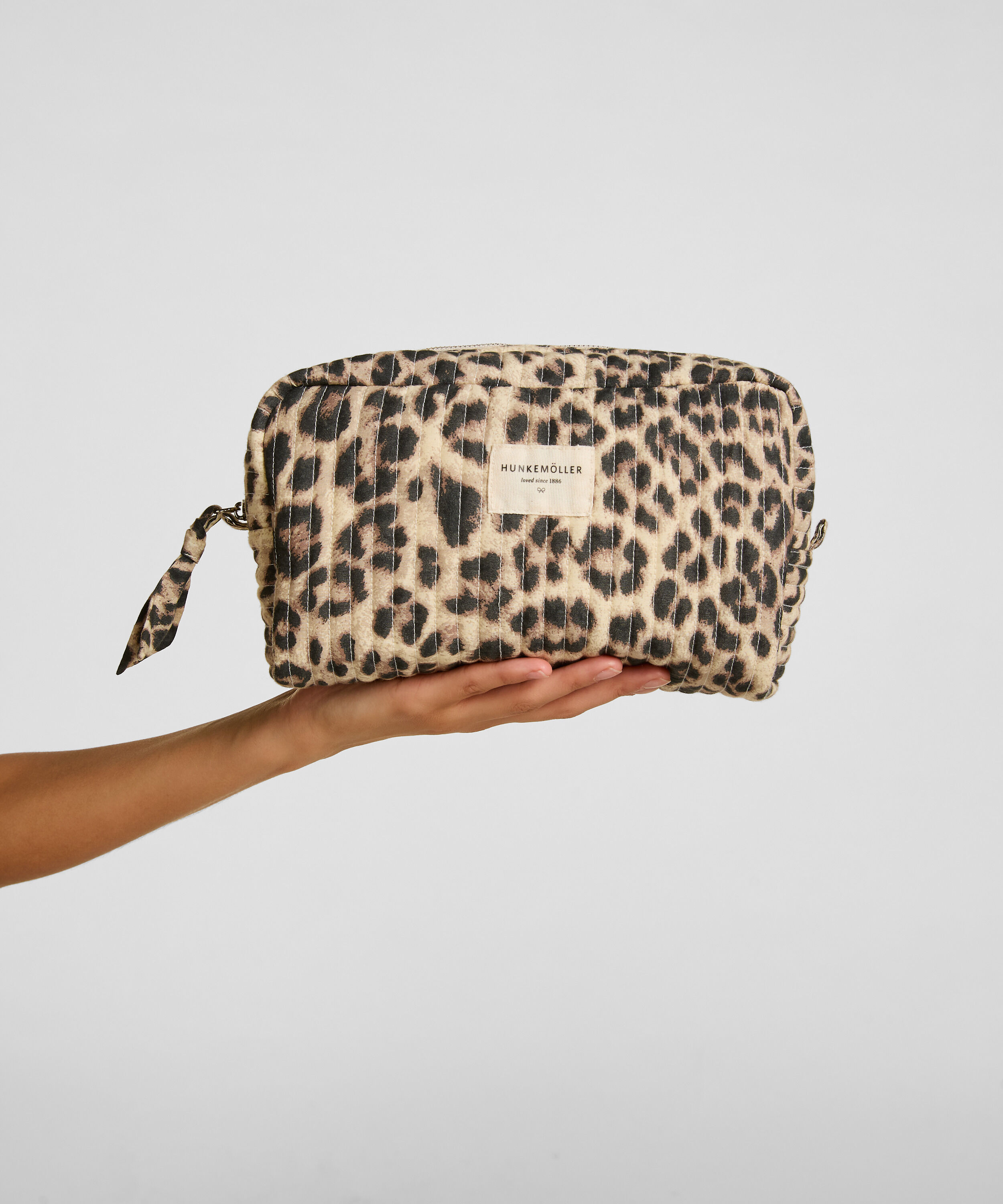 Make-Up Tasje Groot Leopard, Wit