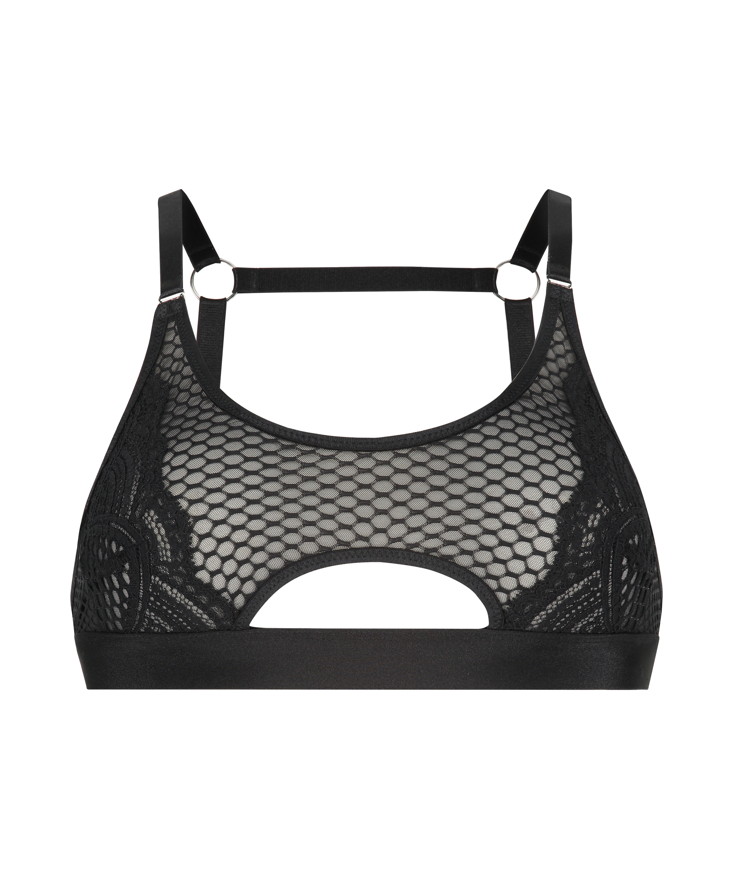 Bralette Duckie, Noir, main