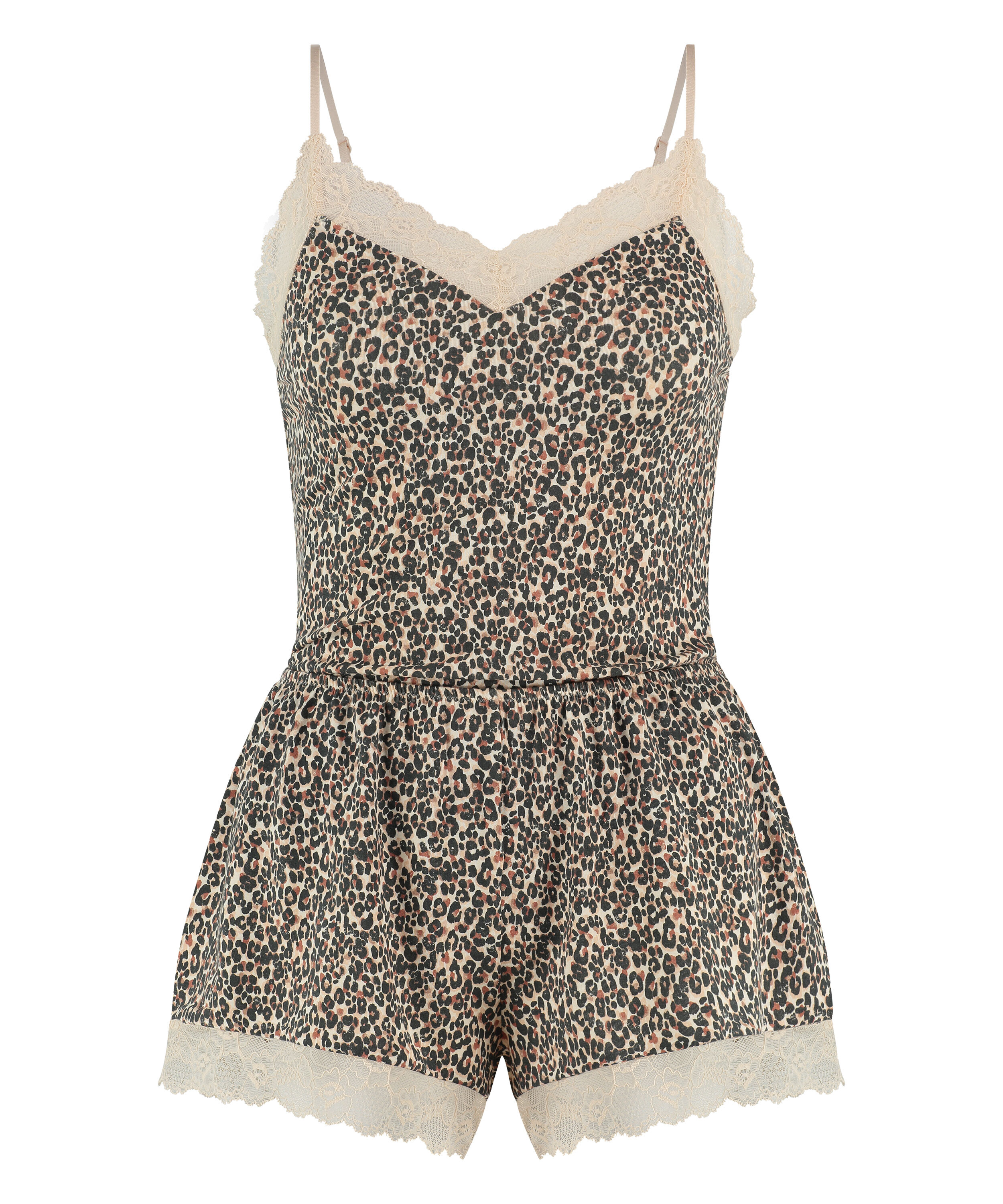 Korte pyjamaset Cami, Beige