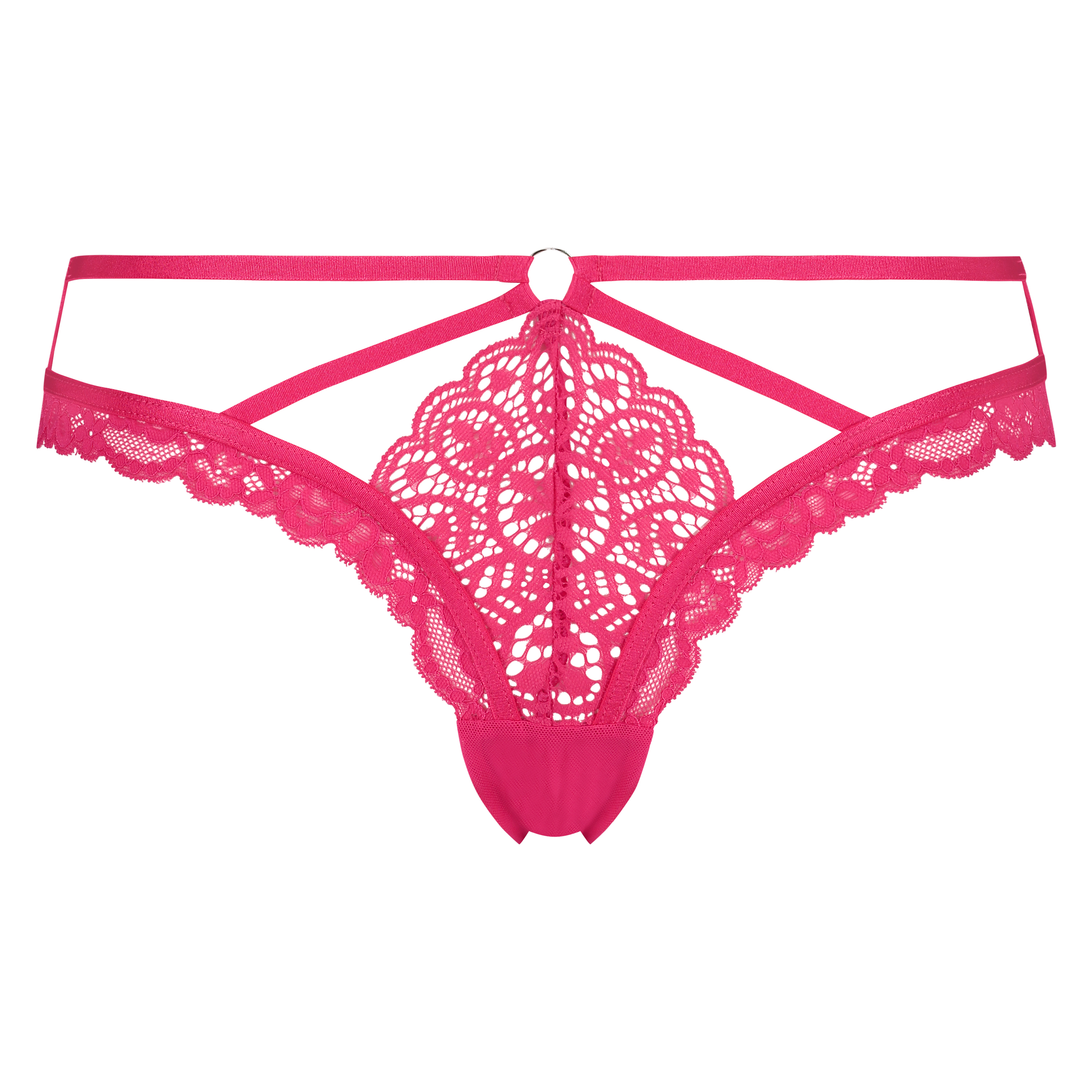 Slip br&eacute;silien Fleurine, Rose, main