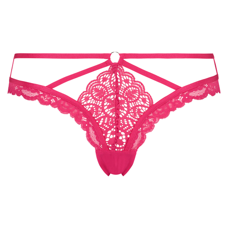 Slip br&eacute;silien Fleurine, Rose