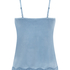 Cami top Velours Lace, Blauw