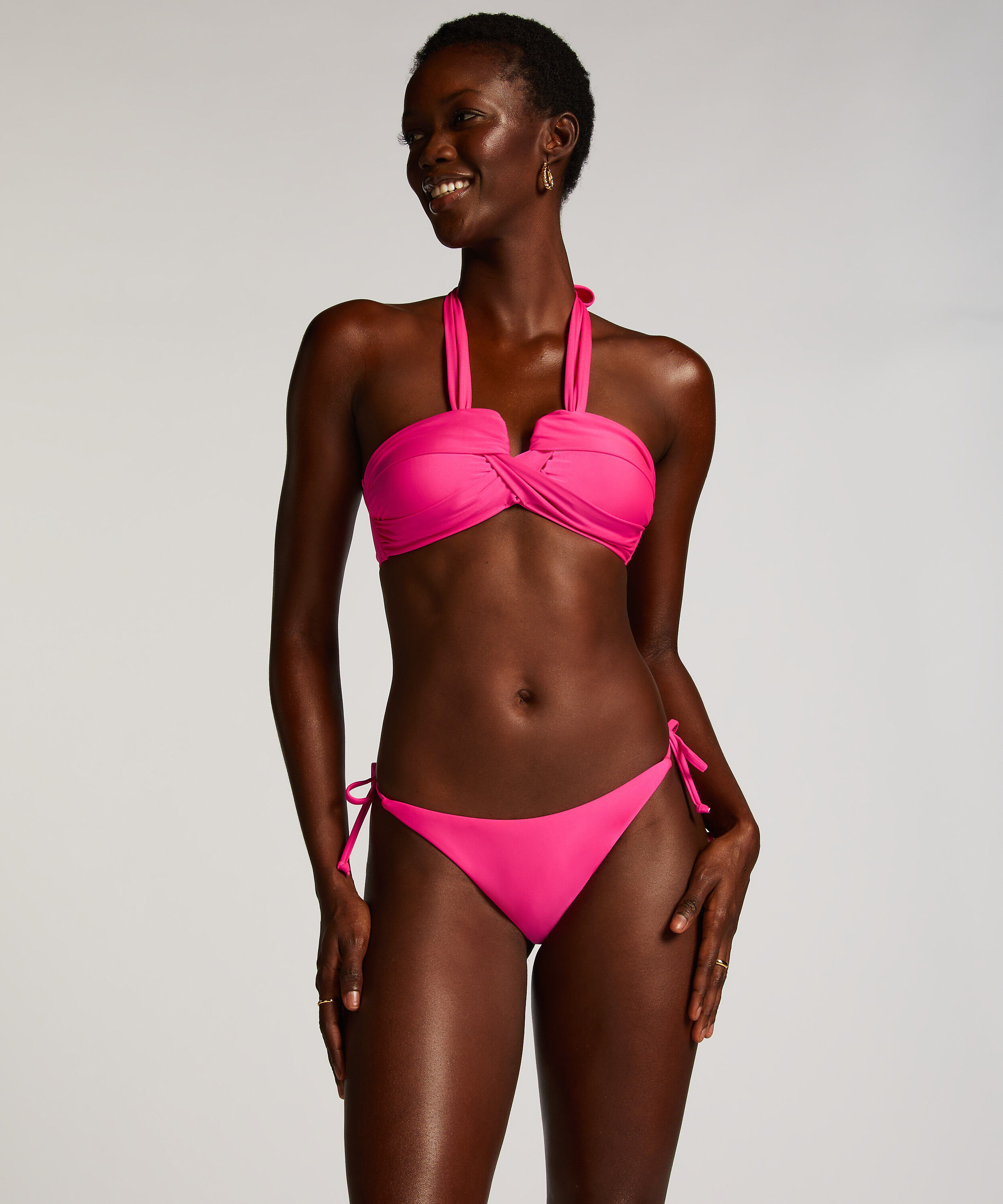 Slip de Bikini String Naples, Rose