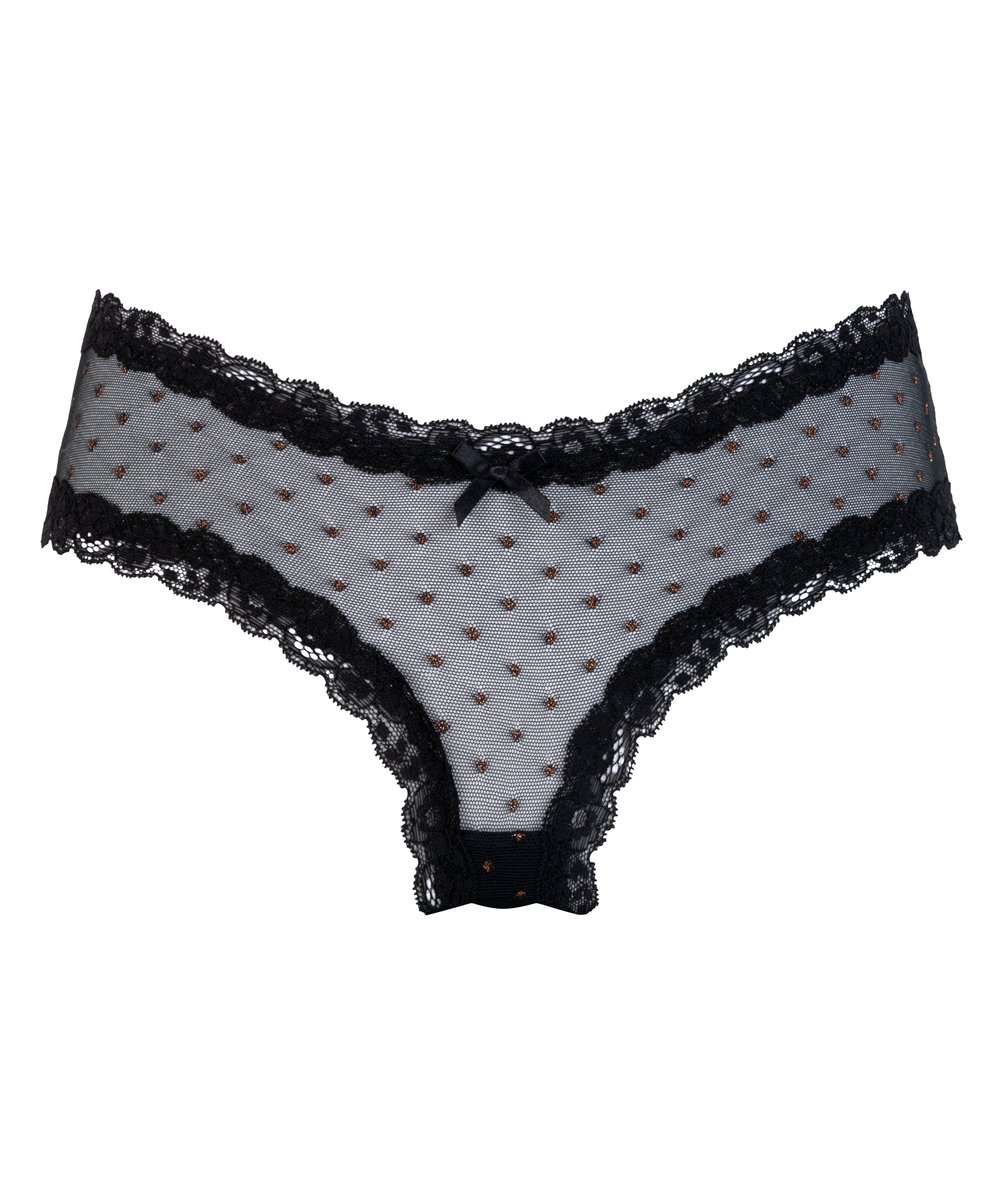 Slip brésilien V-shape mesh, Noir, main