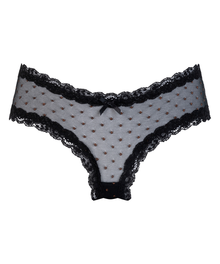 Slip brésilien V-shape mesh, Noir