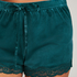 Shorts Velours Lace, Blauw