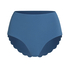 Scallop Bikinibroekje met Hoge Taille, Blauw