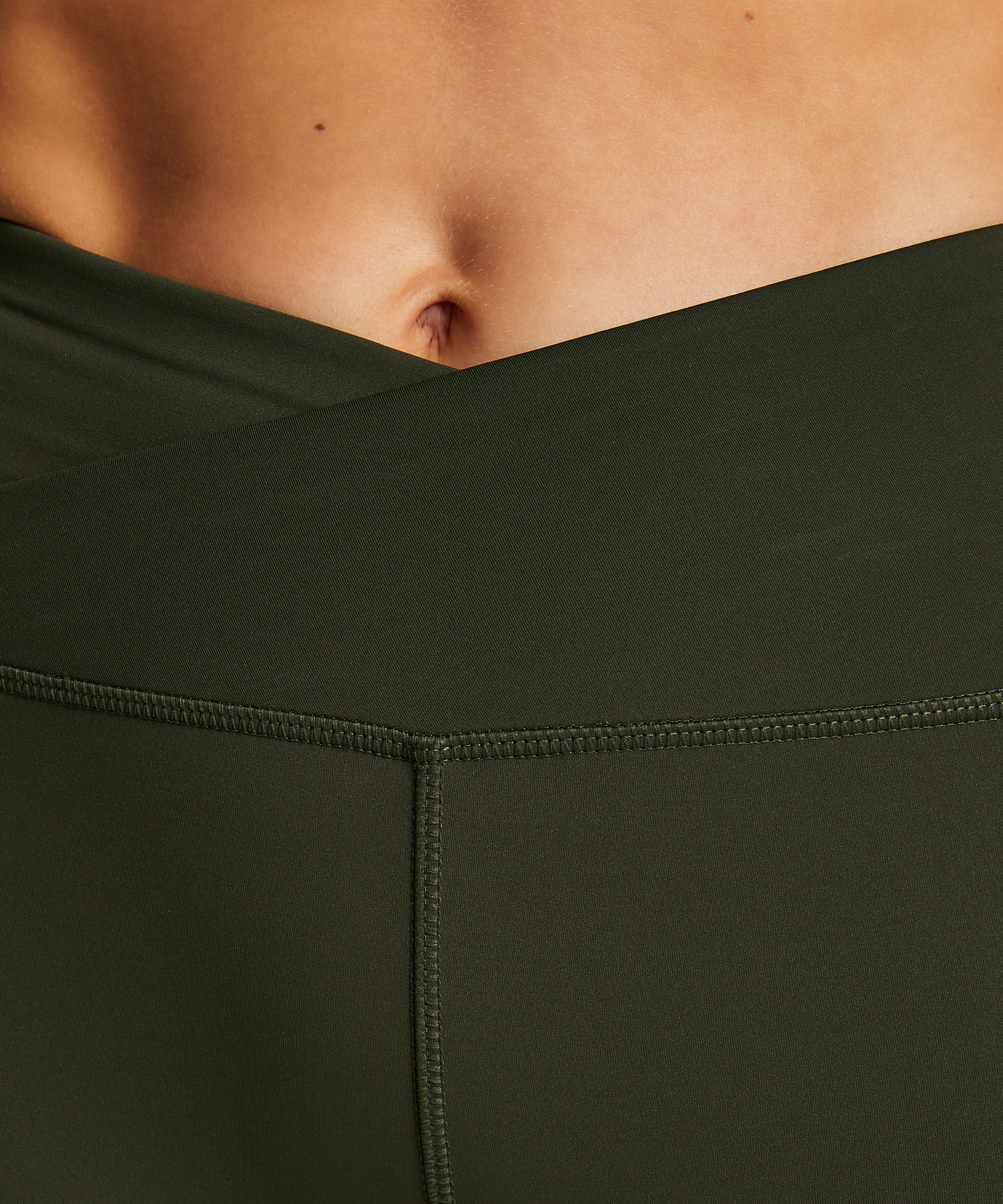 HKMX Legging crois&eacute; &agrave; taille haute, Vert, main