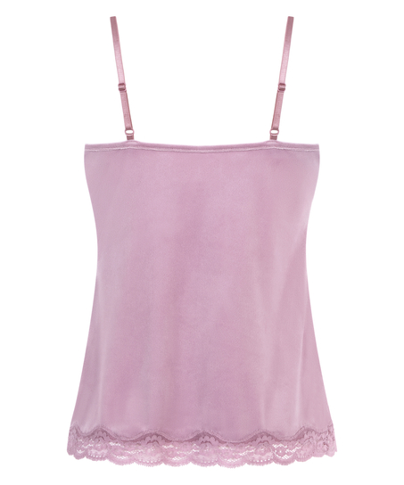 Cami top Velours Lace, Paars