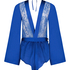 Satin Playsuit Rylie, Blauw