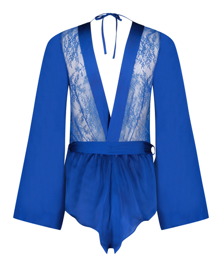Satin Playsuit Rylie, Blauw