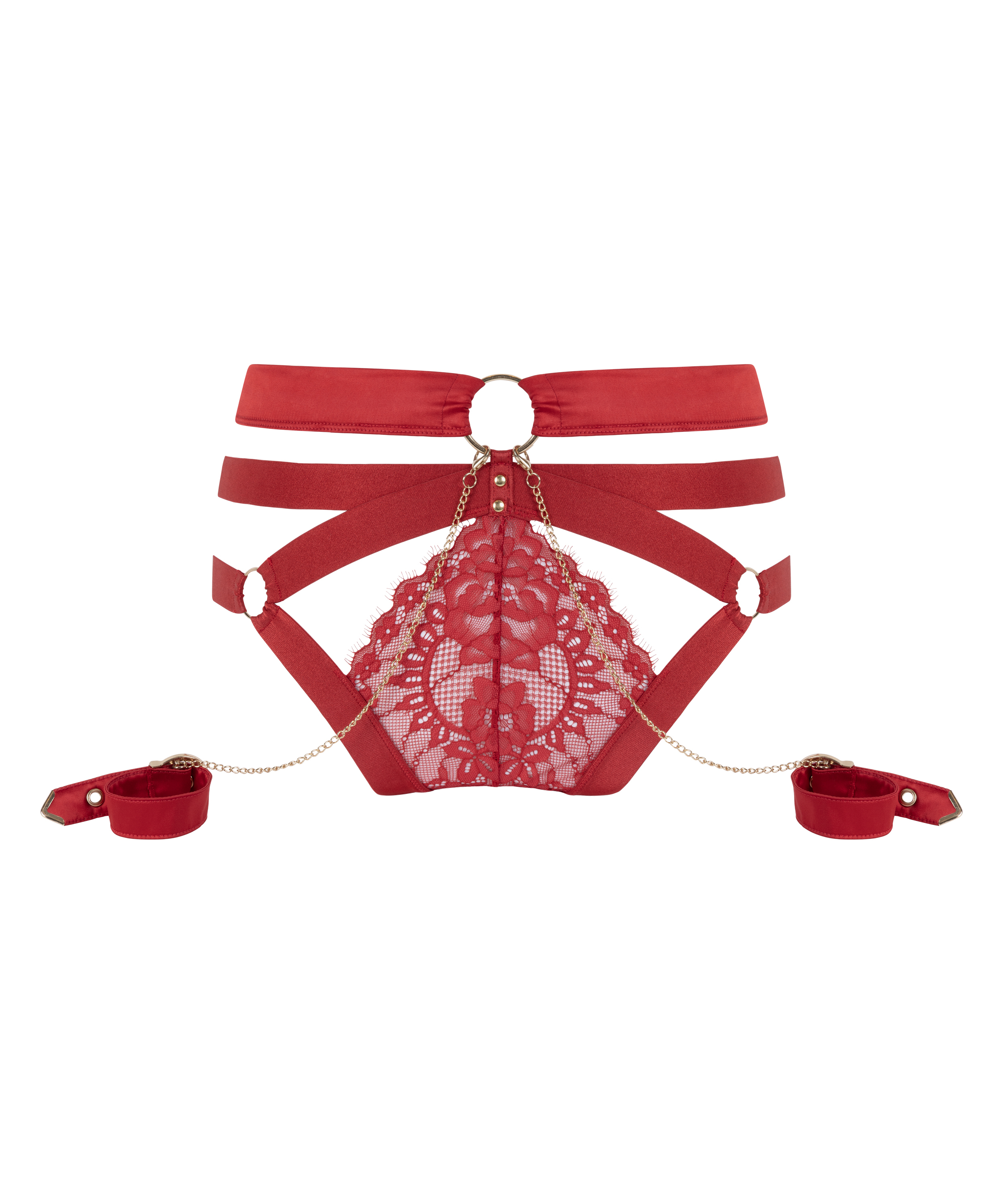 Slip br&eacute;silien Sable, Rouge, main