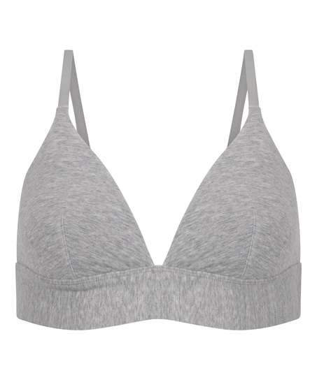 Katoenen bralette, Grijs