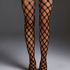 Stay-up Private Fishnet Crystal, Rood