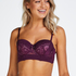 Voorgevormde strapless longline beugel bh Macy, Paars