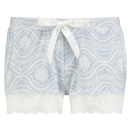 Pyjama short Jersey lace, Blauw