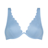 Niet-voorgevormde beugel bikinitop Scallop, Blauw