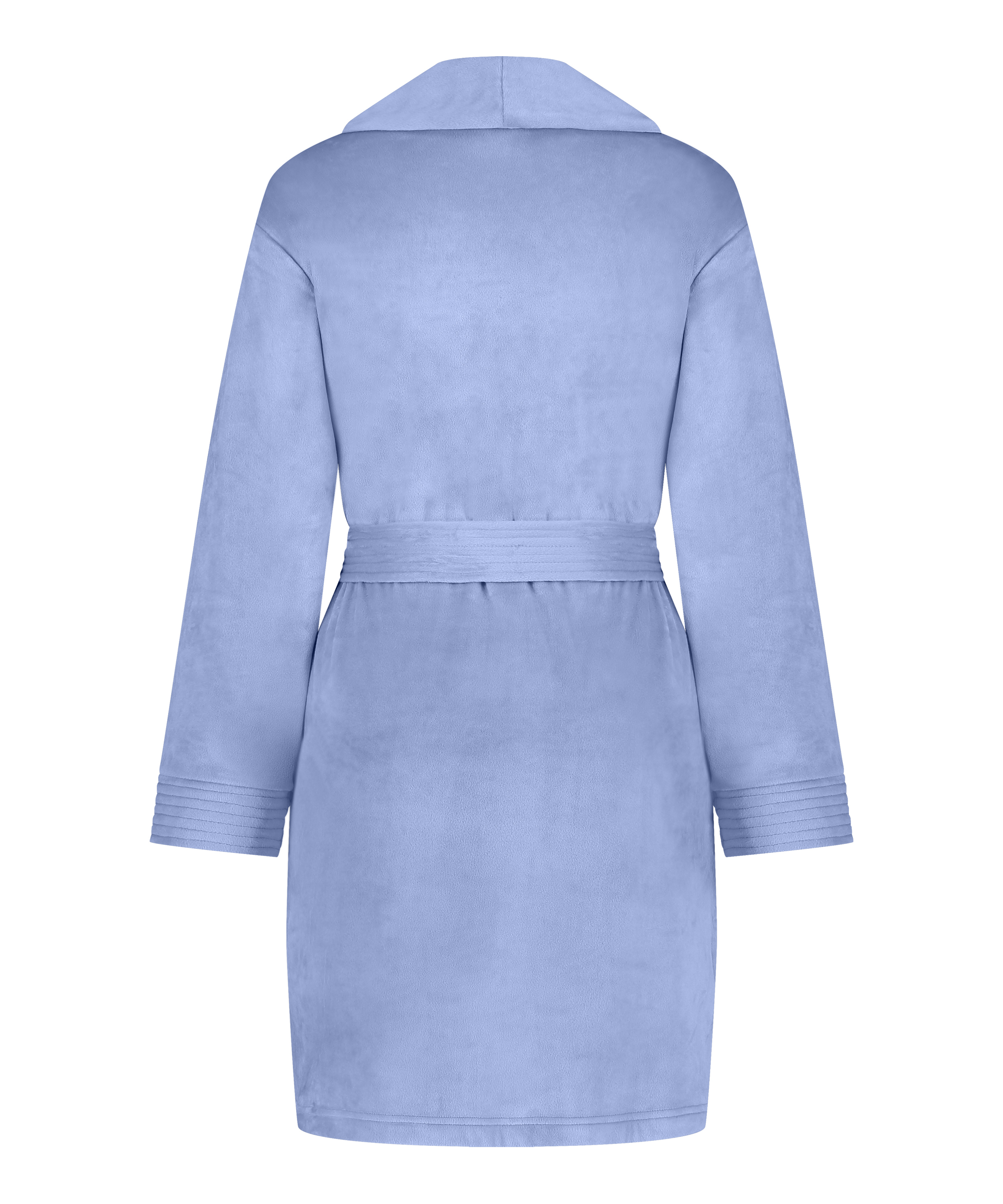 Korte badjas Velours, Blauw, main