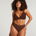 Triangel bralette Smooth, Bruin