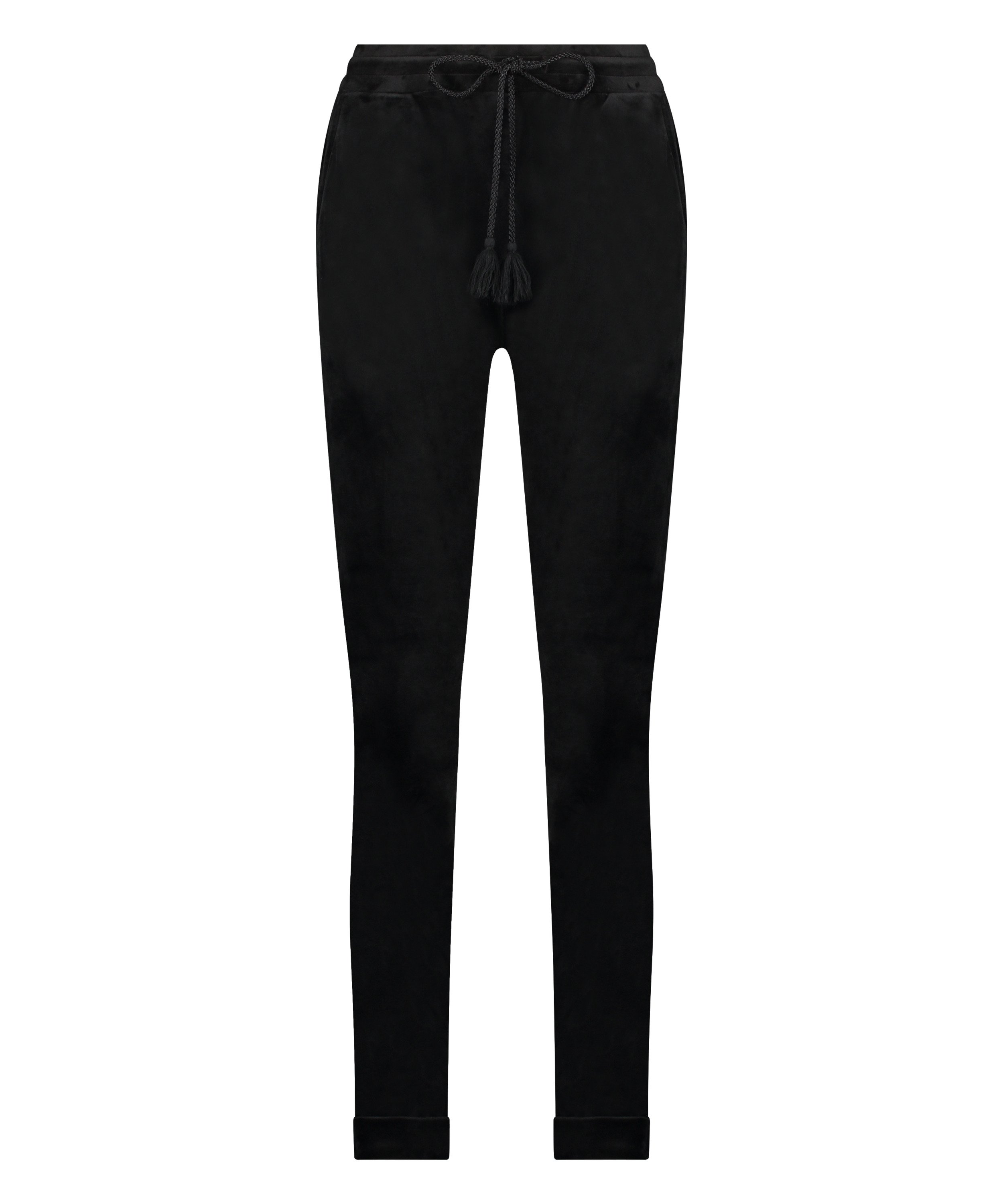 Joggingbroek velours, Zwart, main
