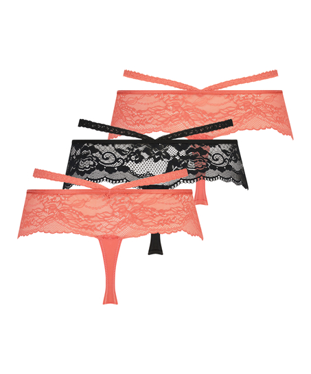 3-pack boxer string Francesca, Oranje