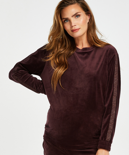 Top de grossesse en velours Shimmer, Pourpre