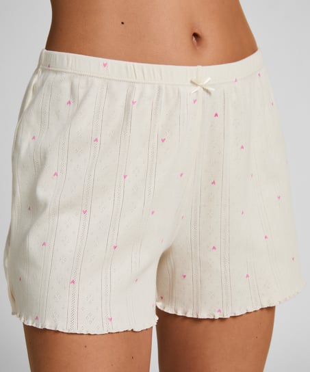 Pointelle Short, Wit