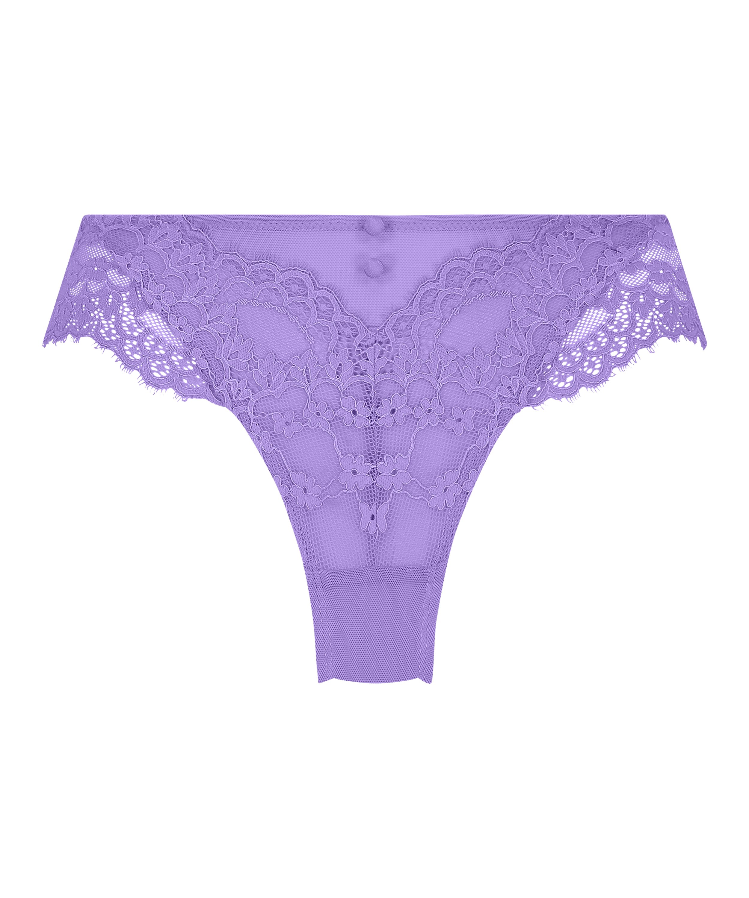 Slip br&eacute;silien Daisy, Pourpre, main