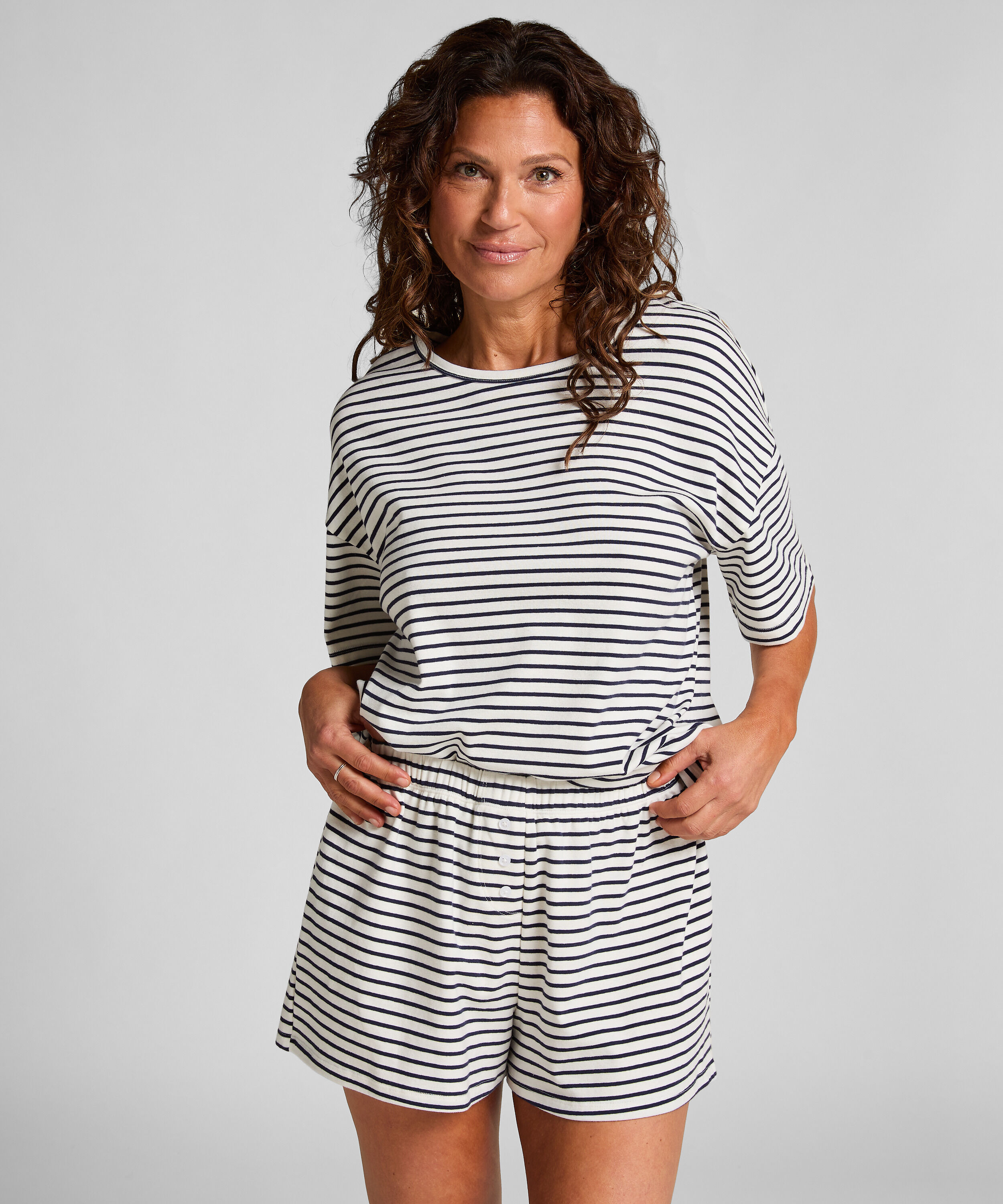 Pyjama-Set Jersey, Bleu