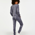 Pantalon de pyjama Velours Shimmer Tape, Gris