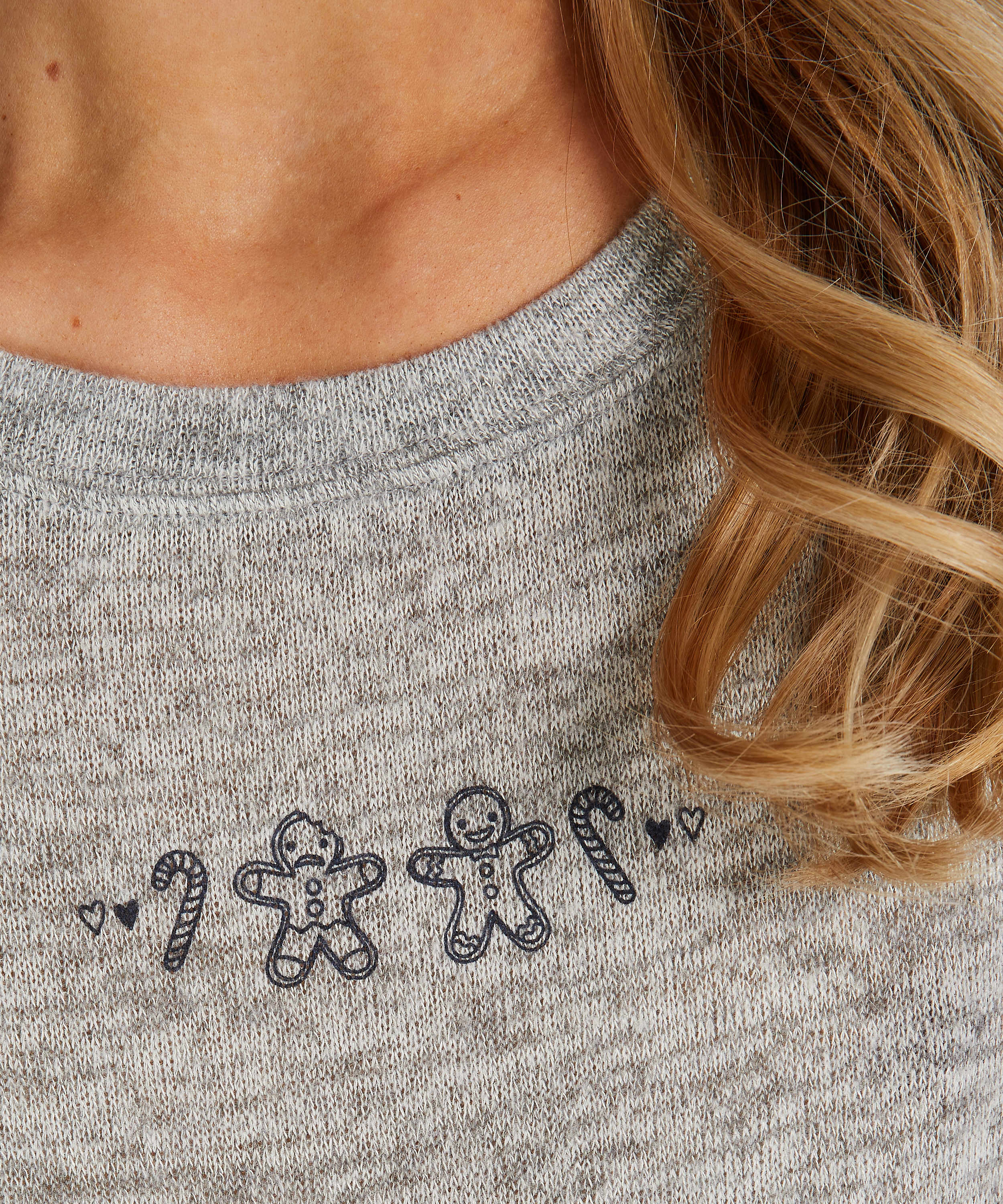 Coffret cadeau Pyjama long Jersey, Gris, main