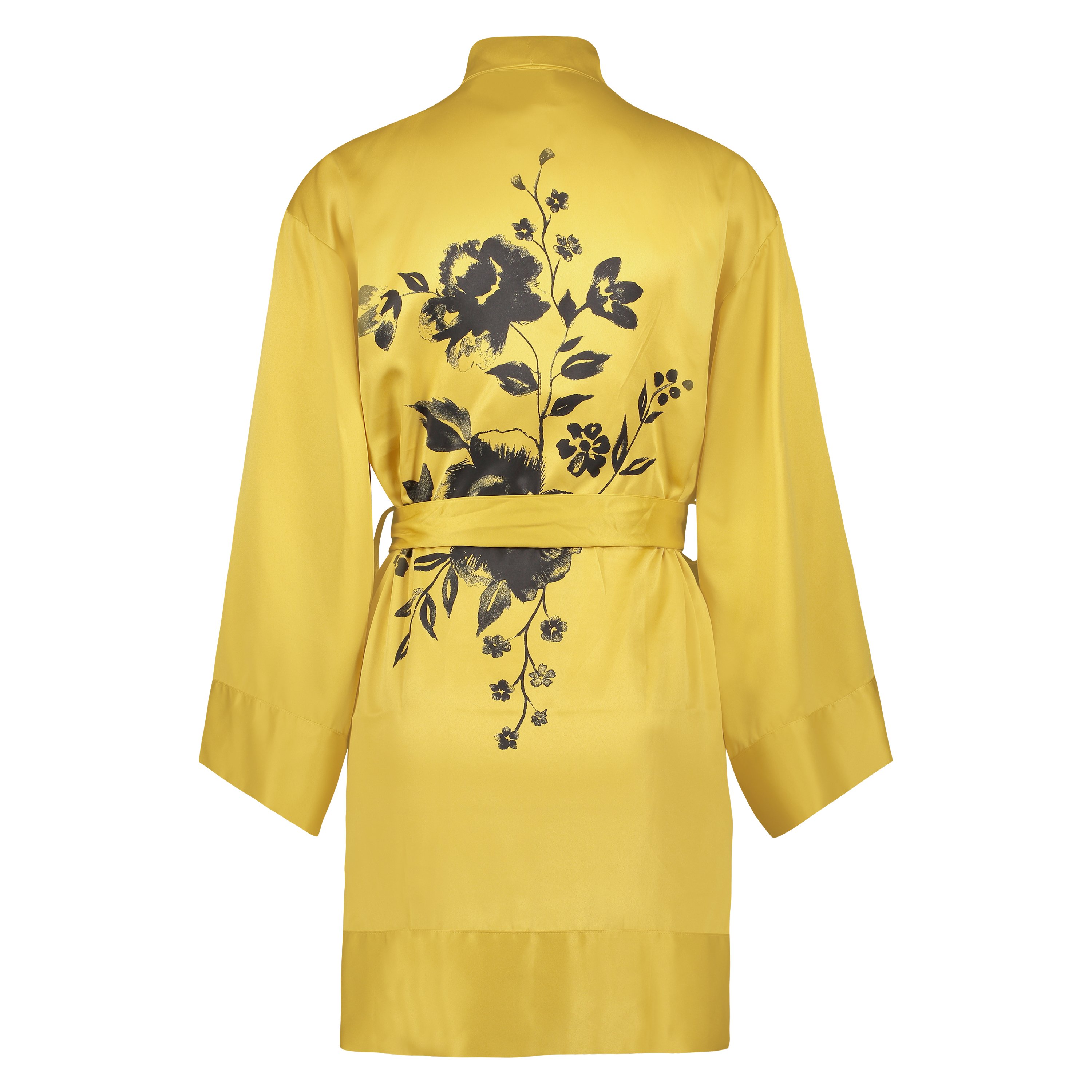 Kimono Satin Flower, Jaune, main