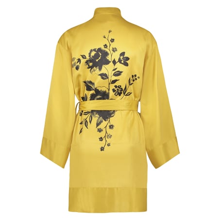 Kimono Satin Flower, Jaune