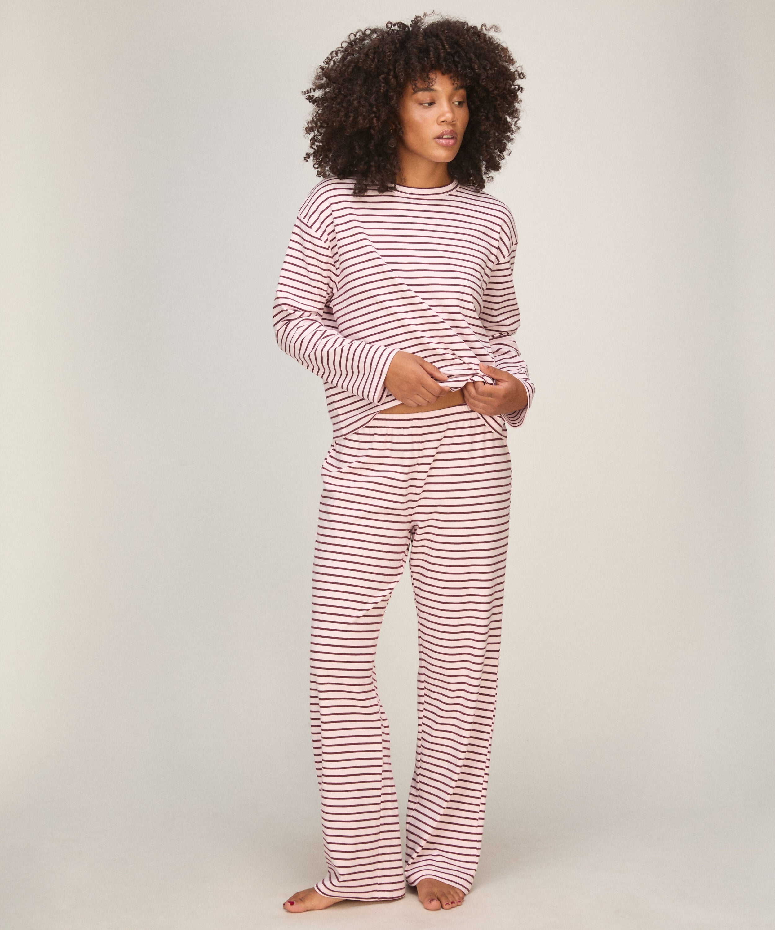 Pyjamaset van katoenen jersey, Roze Pyjamaset van katoenen jersey, Roze