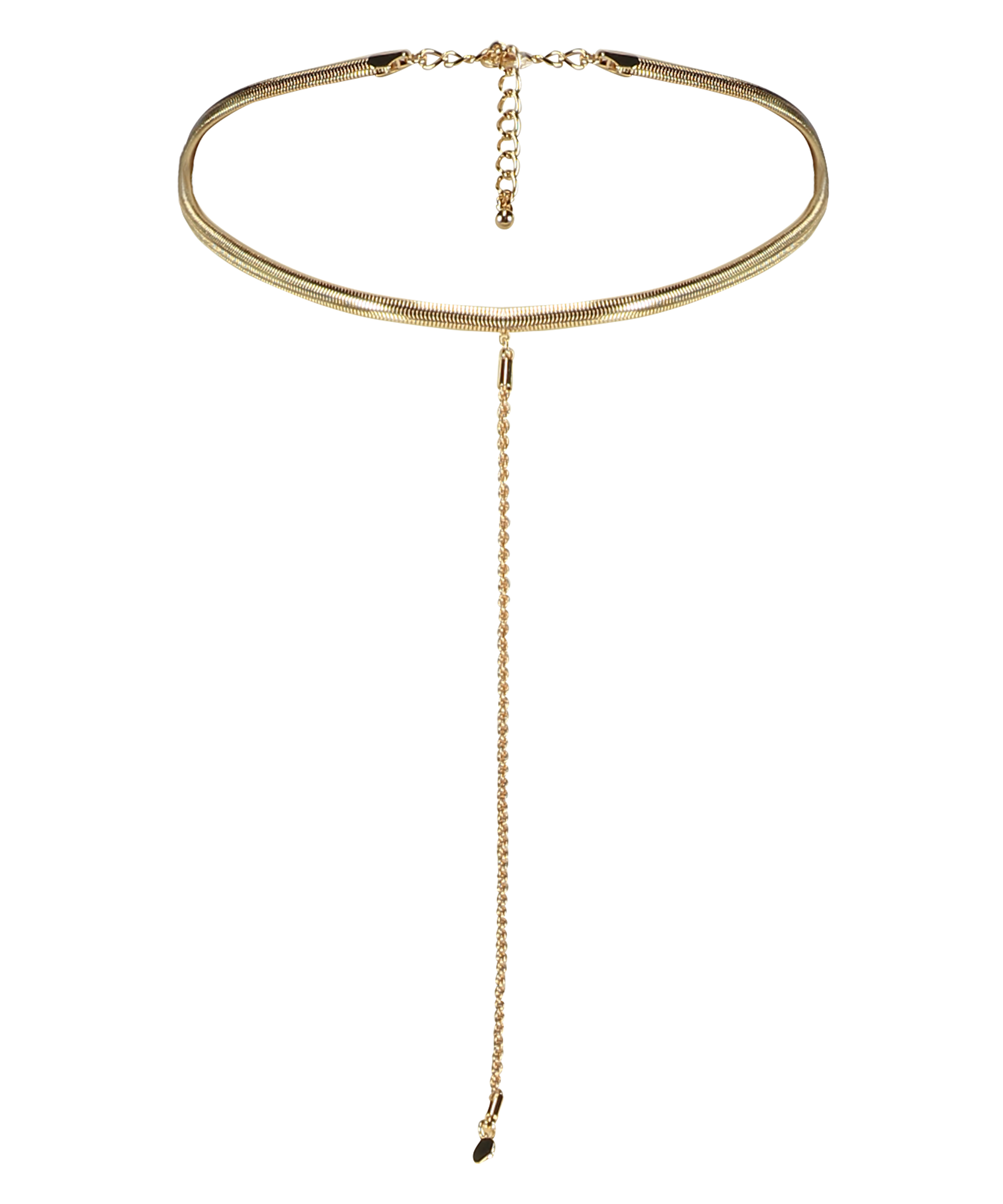 Choker met ketting, Geel, main