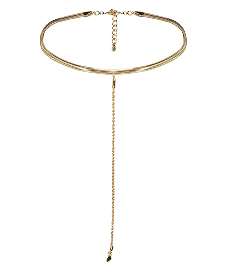 Choker met ketting, Geel