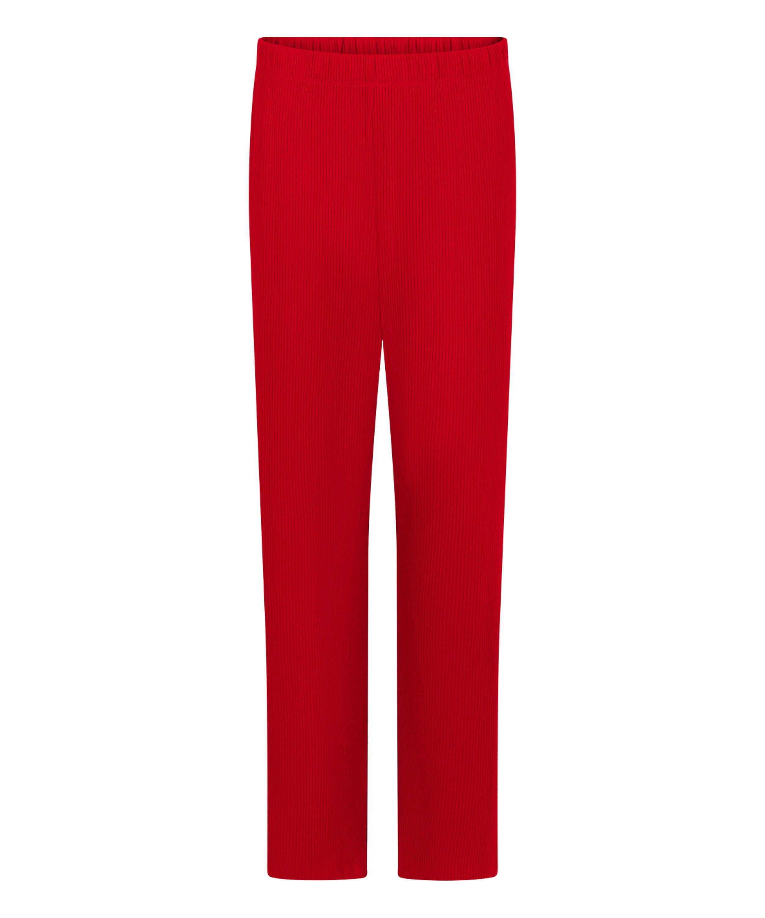 Broek Brushed Jersey, Rood